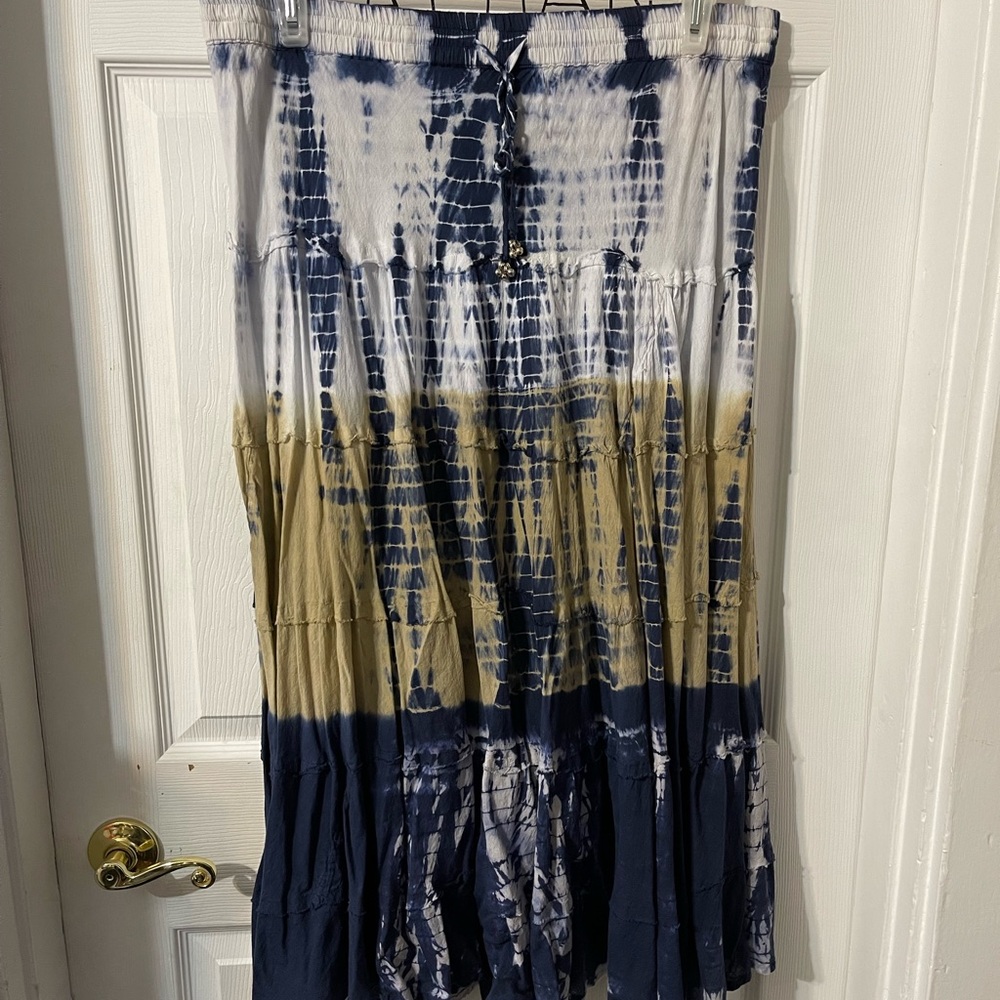Blue maxi skirt